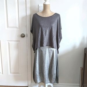 Eileen Fisher Outfit-Linen Box top & Lantern skirt